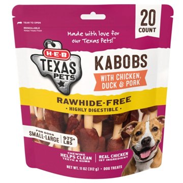 H-E-B Texas Pets Kabobs - Chicken, Duck & Pork