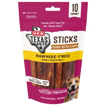 H-E-B Texas Pets Sticks - Peanut Butter
