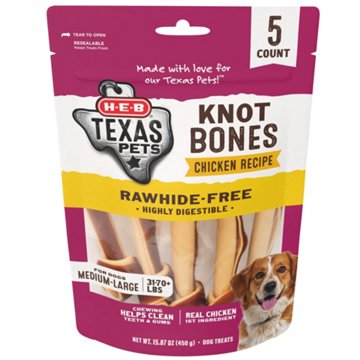 H-E-B Texas Pets Knot Bones - Chicken Recipe