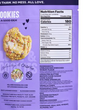Love & Cookies Sugar & Sprinkles Frozen Gourmet Cookie Dough, 12 oz