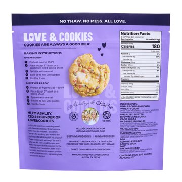 Love & Cookies Sugar & Sprinkles Frozen Gourmet Cookie Dough