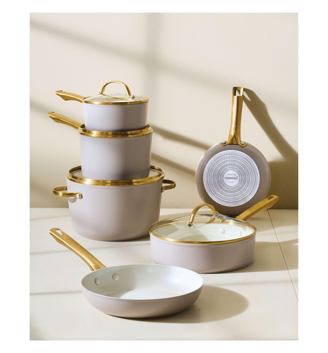 Farberware Ceramic Cookware Set - Tan; image 3 of 3