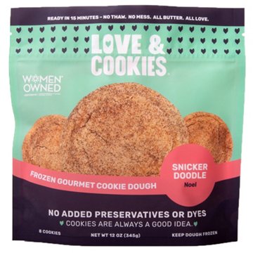 Love & Cookies Frozen Gourmet Cookie Dough - Snickerdoodle, 12 oz