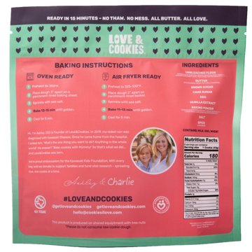 Love & Cookies Frozen Gourmet Cookie Dough - Snickerdoodle, 12 oz