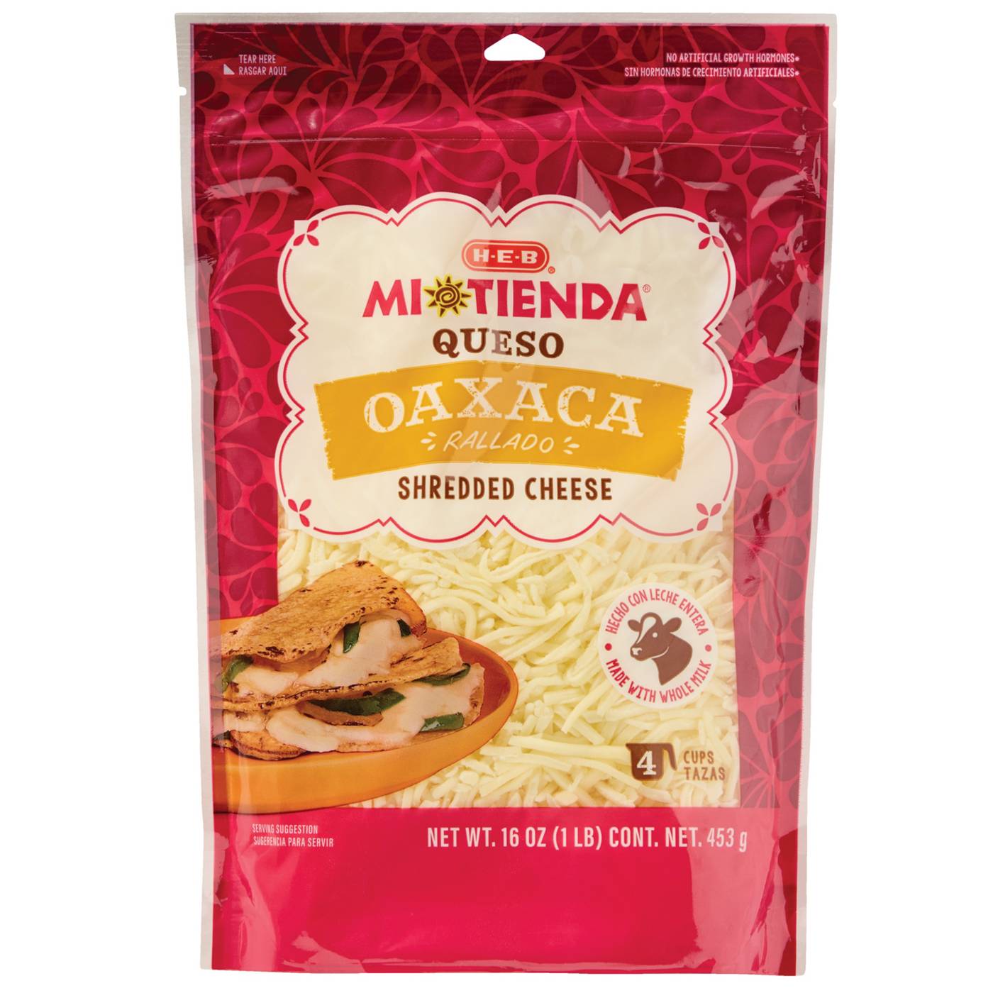H-E-B Mi Tienda Queso Oaxaca Whole Milk Shredded Cheese; image 1 of 2