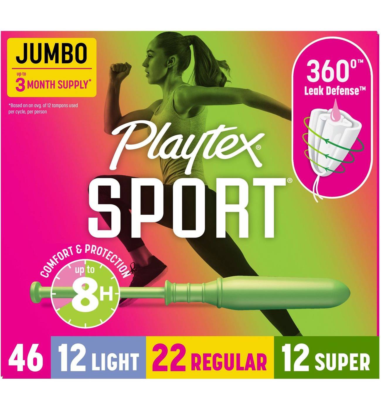 Playtex Sport Tampons, Multipack (Light/Regular/Super Absorbency); image 1 of 8