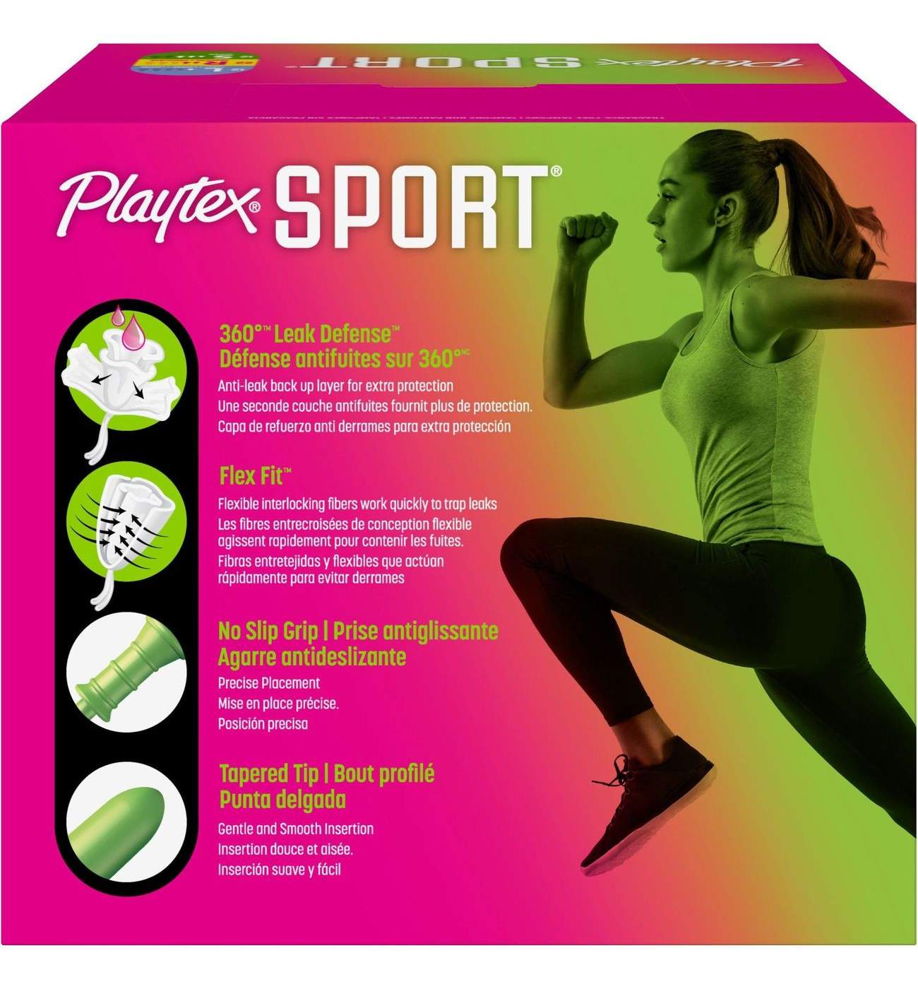 Playtex Sport Tampons, Multipack (Light/Regular/Super Absorbency); image 7 of 8