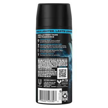 AXE 72 Hr Fine Fragrance Collection Aluminum Free Body Spray - Aqua Bergamot