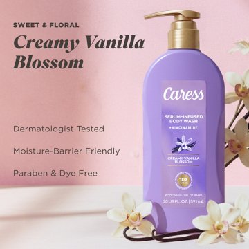 Caress Serum Infused Body Wash Creamy with Niacinamide - Vanilla Blossom