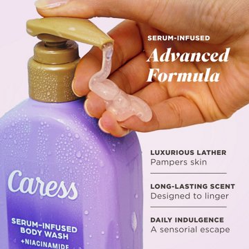 Caress Serum Infused Body Wash Creamy with Niacinamide - Vanilla Blossom