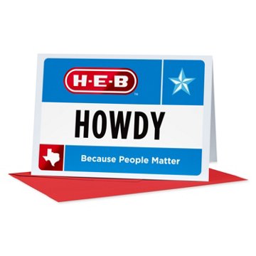 H-E-B Brand Shop Thinking of You Card for Anyone (Howdy)