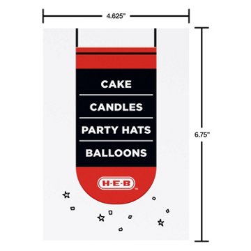H-E-B Brand Shop Birthday Card for Anyone (Celebration Essentials)