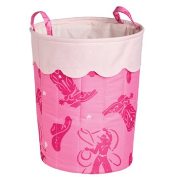 Destination Holiday Quilted Pink Cowgirl Laundry Hamper