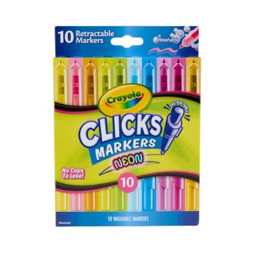 Crayola Clicks Retractable Neon Markers
