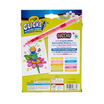 Crayola Clicks Retractable Neon Markers