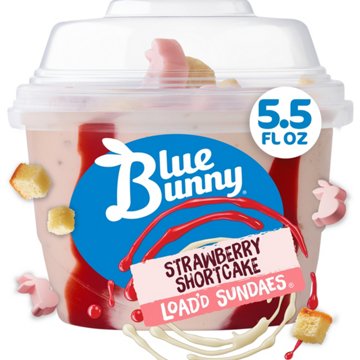 Blue Bunny Strawberry Shortcake Load'd Sundae