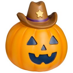 Destination Holiday Cowboy Jack-O-Lantern Halloween Table Decor, Each