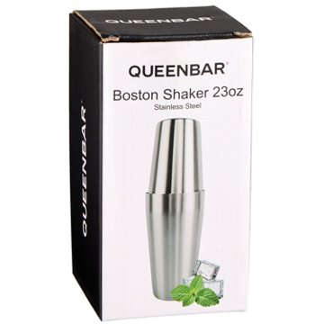 Queenbar Stainless Steel Boston Shaker, 23 oz