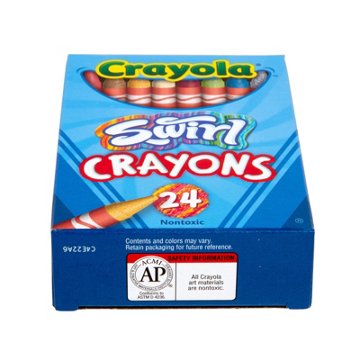 Crayola Swirl Crayons, 24 ct