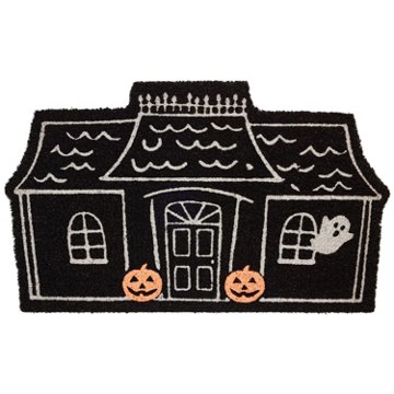 Destination Holiday Glitter Haunted House Coir Halloween Doormat, 18'' x 30''