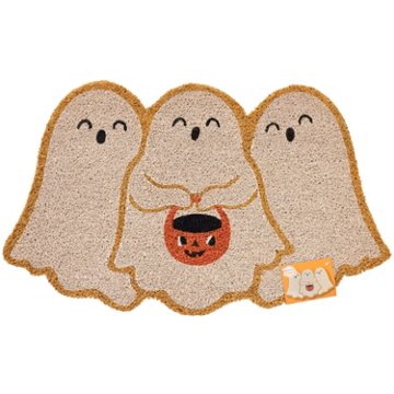 Destination Holiday Trick Or Treat Ghosts Coir Halloween Doormat, 18'' x 30''
