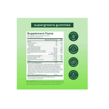 Bloom Supergreens Gummies Strawberry Kiwi
