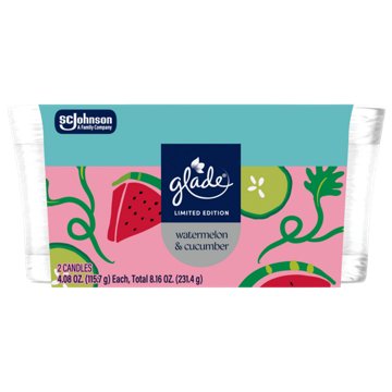 Glade Candles - Watermelon & Cucumber, 2 pk, 4.08 oz