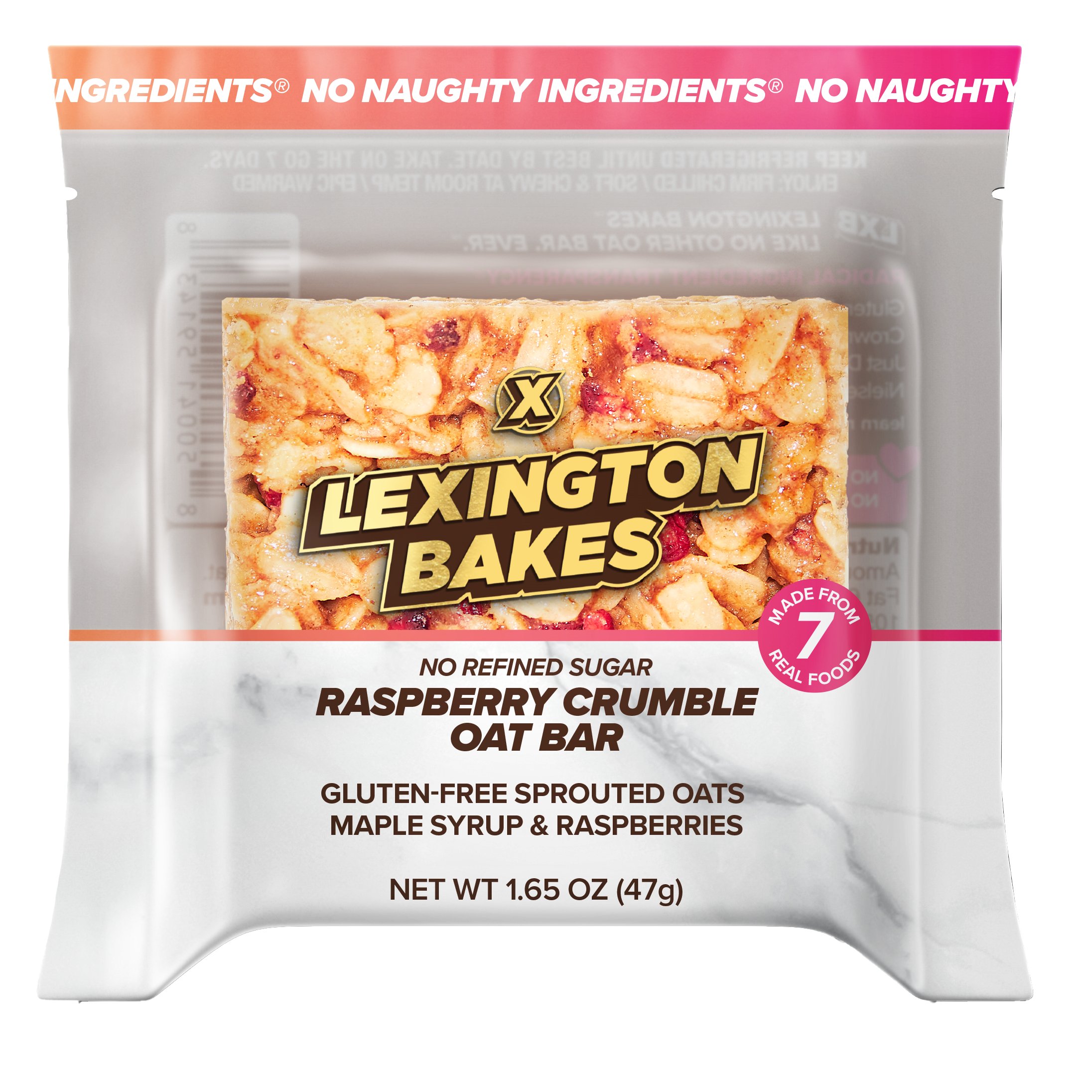 【C24635】B.A.R.S.ザ・バリー・エイドリアン・リース・ストーリー Lexington Bakes Raspberry Crumble Chilled Oat Bar, 1.65 oz