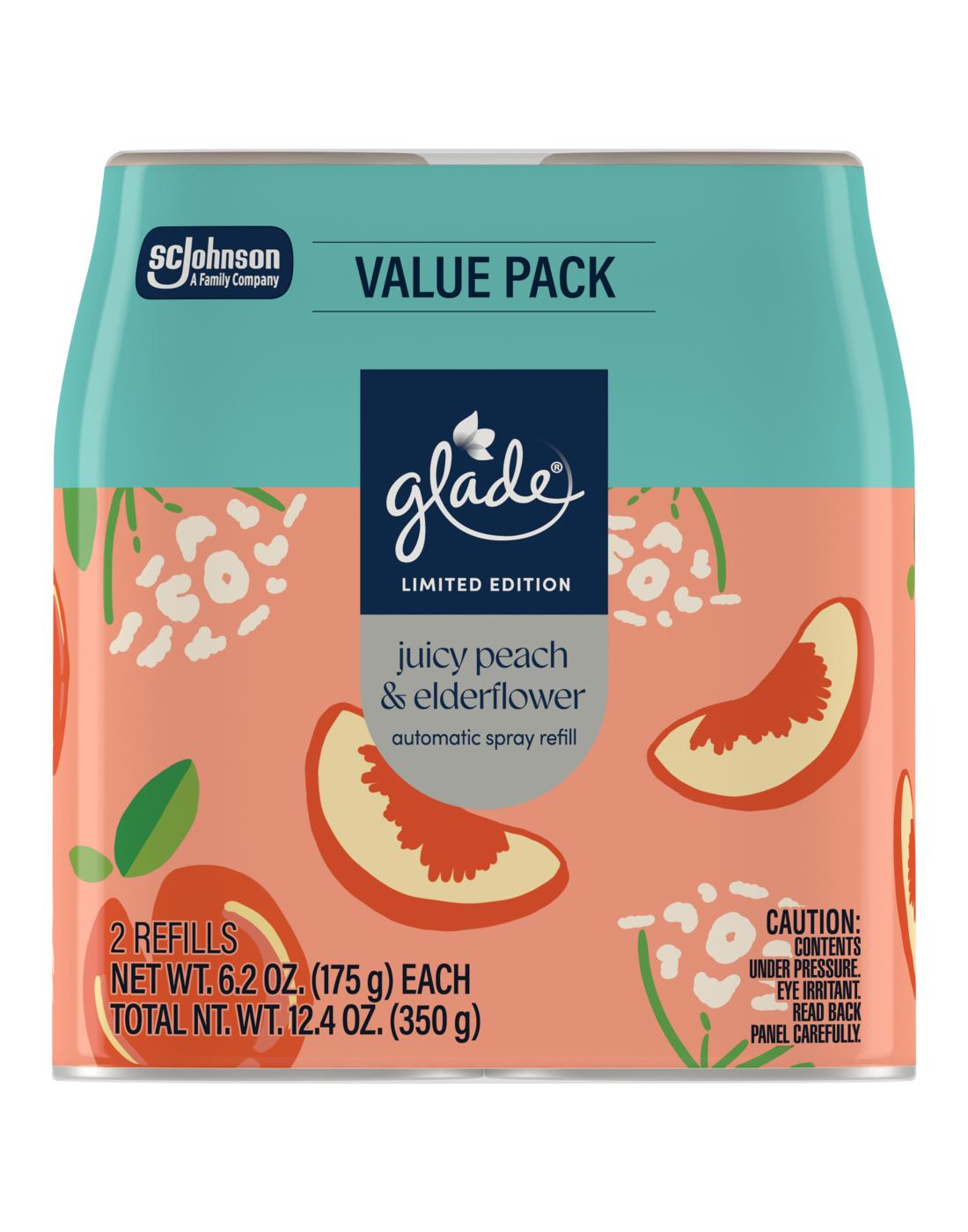 Glade Automatic Refill Spray Value Pack - Juicy Peach & Elderflower; image 1 of 2
