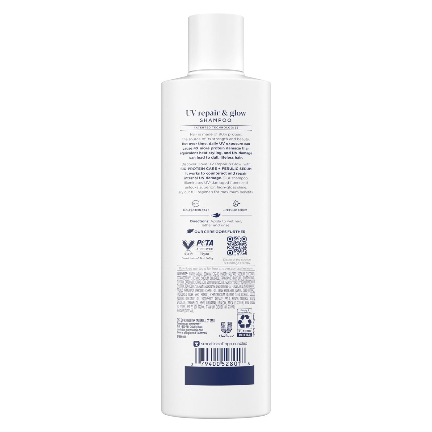 Dove Damage Therapy Shampoo UV Repair & Glow; image 3 of 9