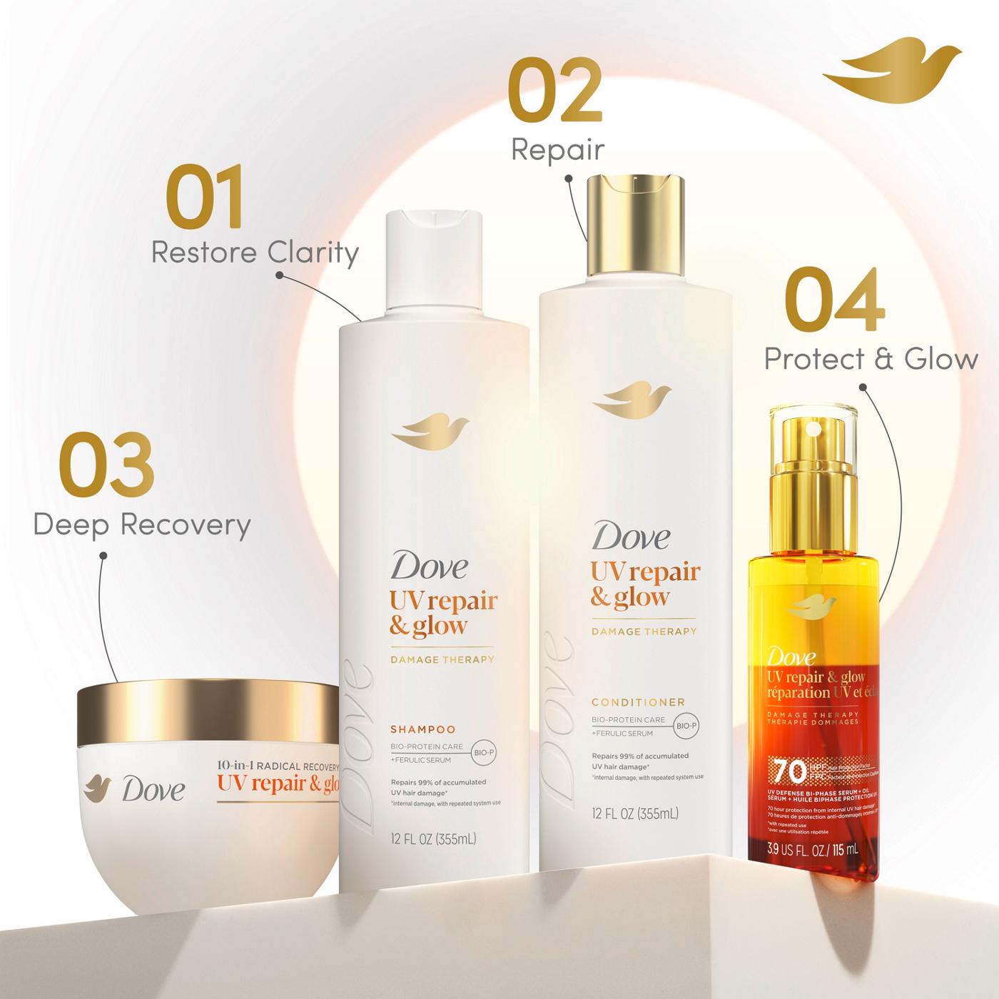 Dove Damage Therapy Shampoo UV Repair & Glow; image 6 of 9