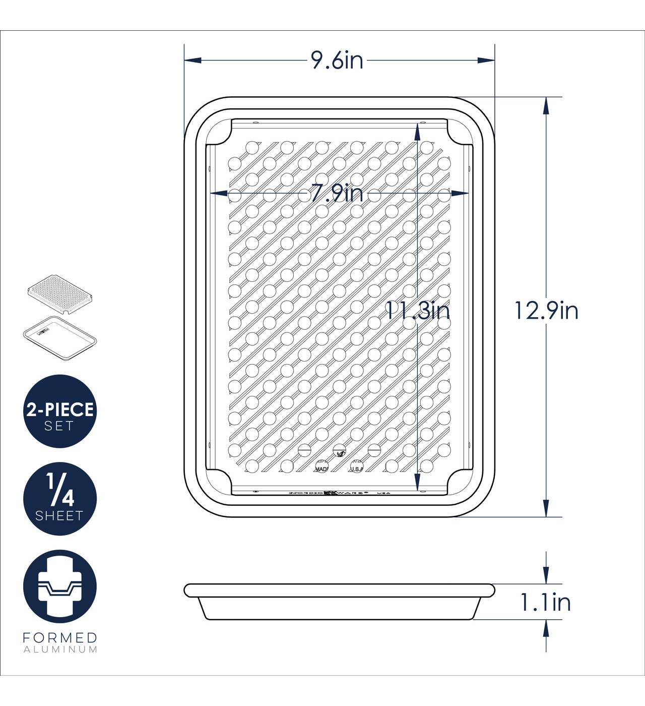 Nordic Ware Naturals Quarter Sheet Pan with Cooling Rack; image 3 of 4