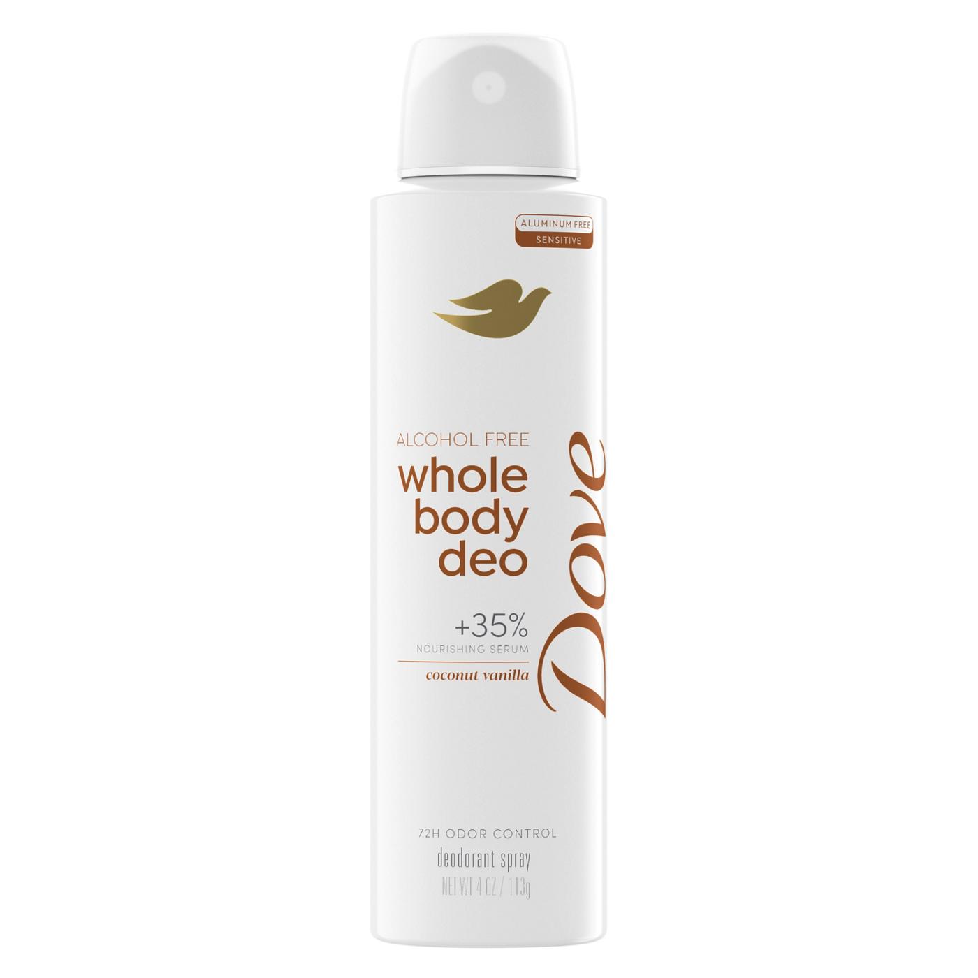 Dove Aluminum Free Sensitive Whole Body Deodorant Spray - Coconut & Vanilla; image 1 of 7