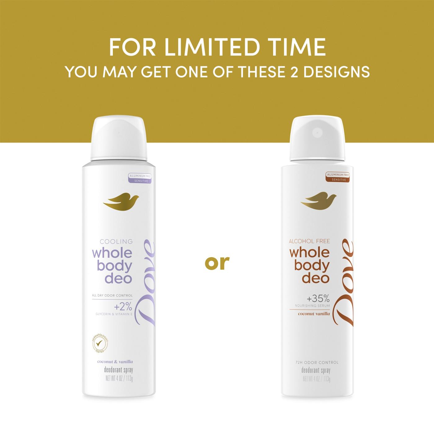 Dove Aluminum Free Sensitive Whole Body Deodorant Spray - Coconut & Vanilla; image 4 of 7