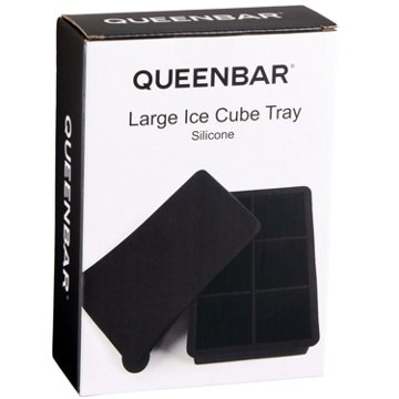 Queenbar Silicone Whiskey Ice Cube Tray - Black