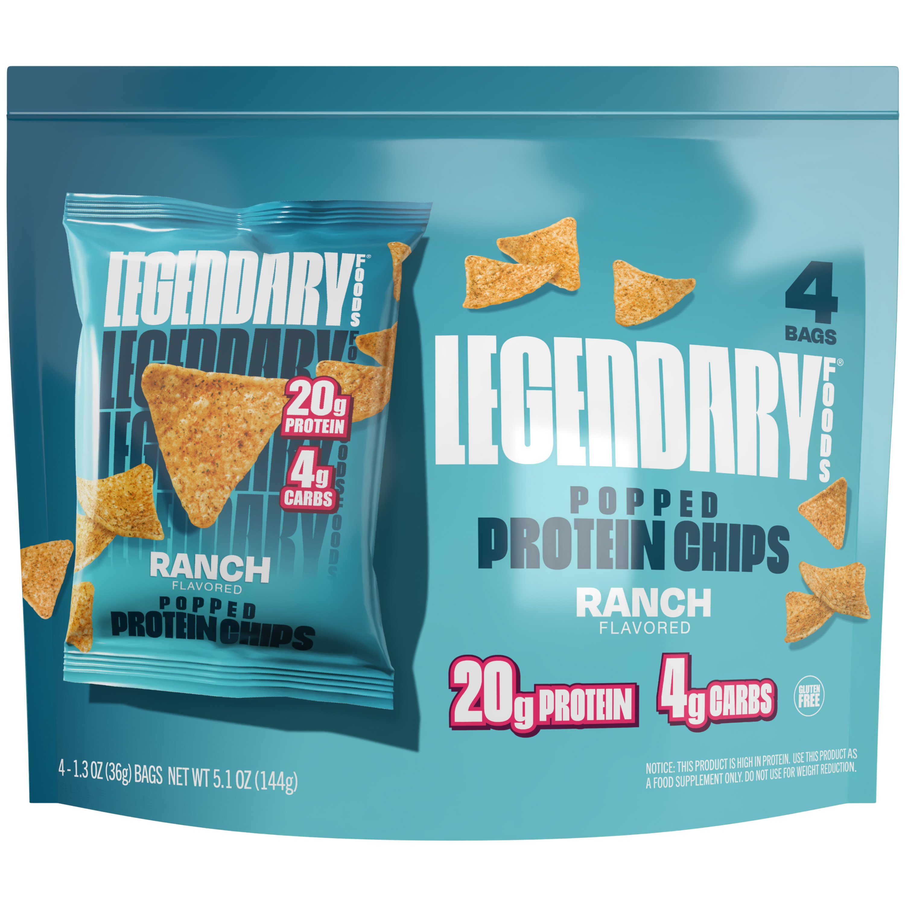 Legendary Foods Ranch Popped 20g Protein Chips - Shop Chips at H-E-B