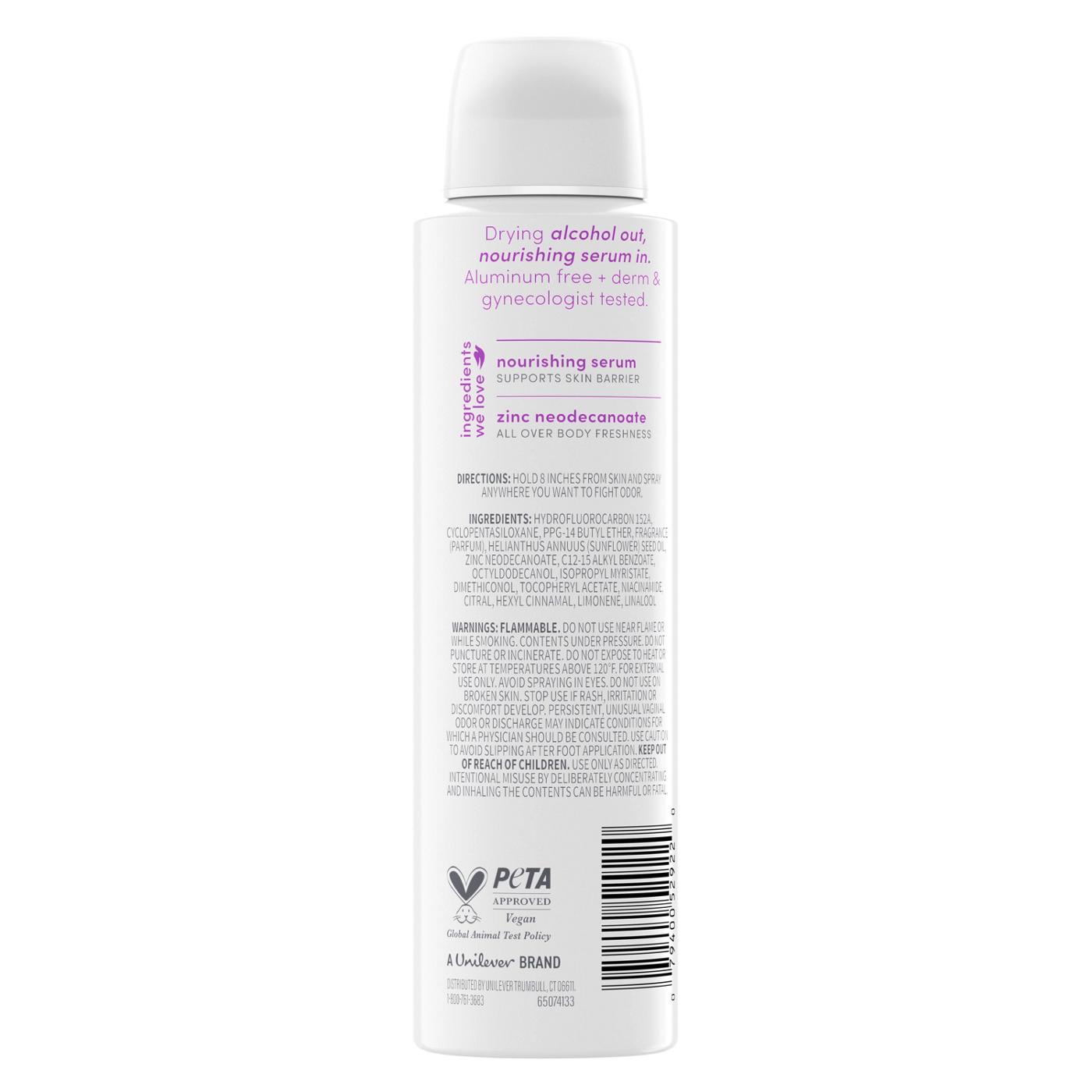 Dove Aluminum Free Sensitive Whole Body Deodorant Spray - Lavender Bloom; image 2 of 3