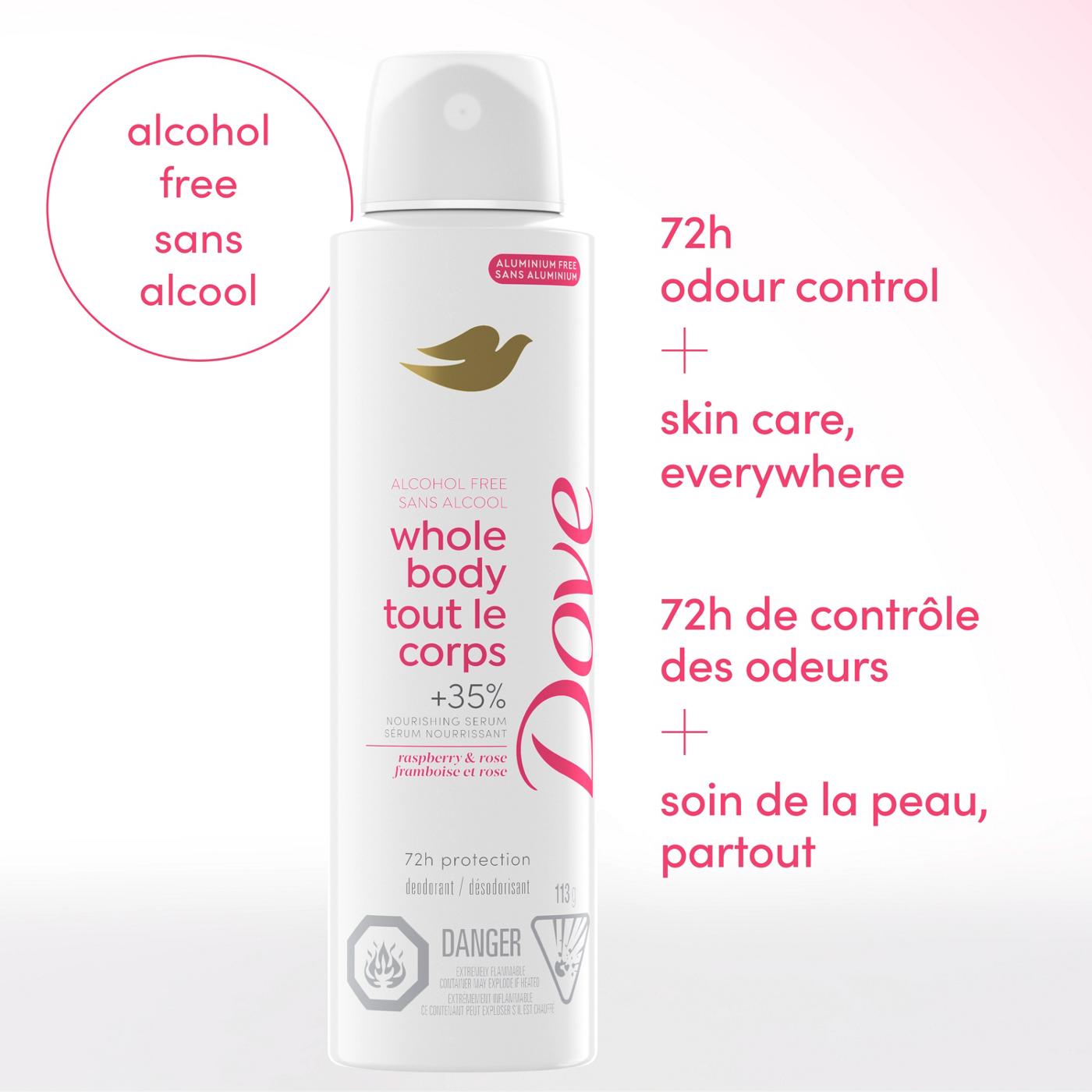 Dove Aluminum Free Sensitive Whole Body Deodorant Spray - Berry Blush; image 6 of 6