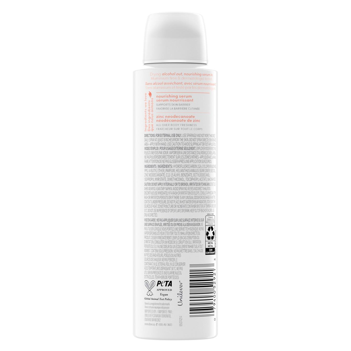 Dove Aluminum Free Sensitive Whole Body Deodorant Spray - Peach Glow; image 2 of 8