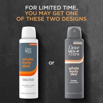 Dove Men+Care Aluminum Free Whole Body Deodorant Spray - Cedar & Shea Butter