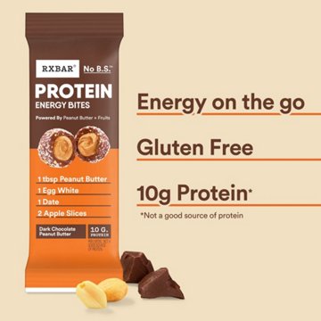 RXBAR Protein Energy Bites Dark Chocolate Peanut Butter Protein Balls