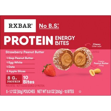 RXBAR Protein Energy Bites Strawberry Peanut Butter - 8g Protein