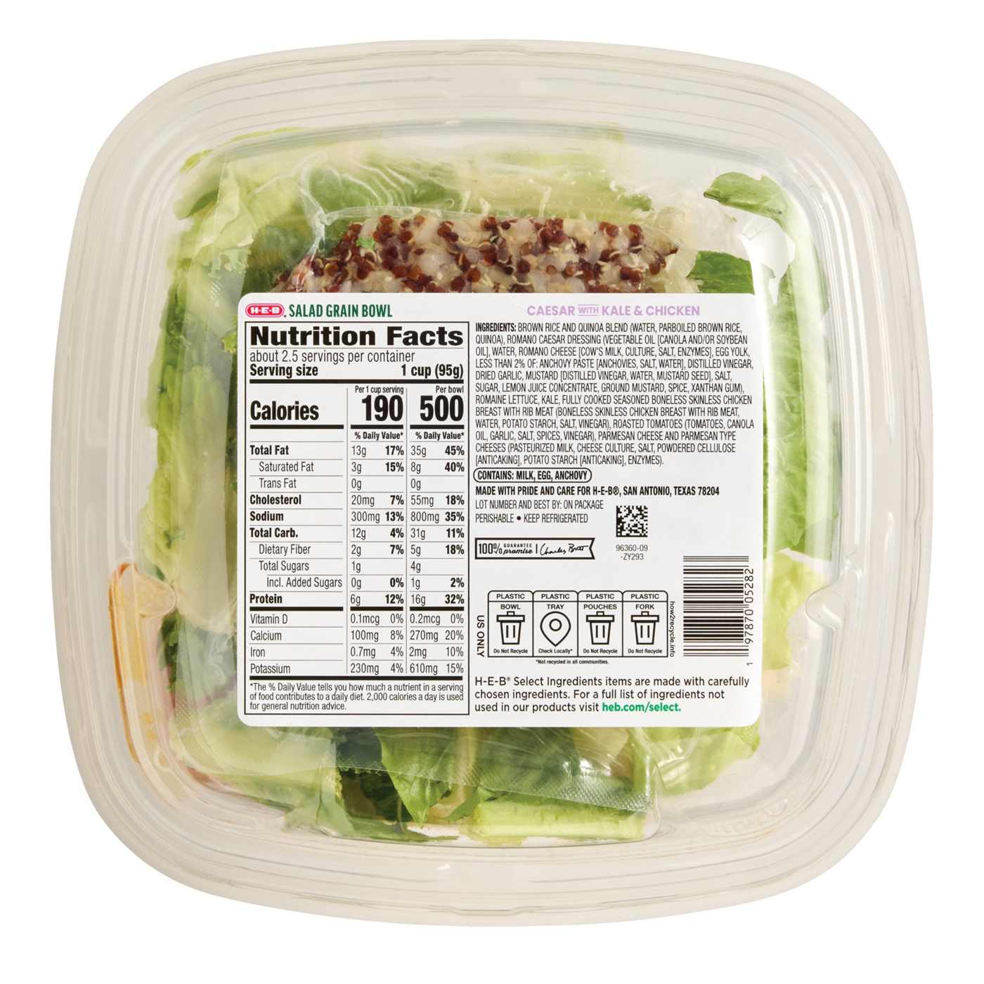 H-E-B Kale Caesar Grain Salad Bowl; image 2 of 2