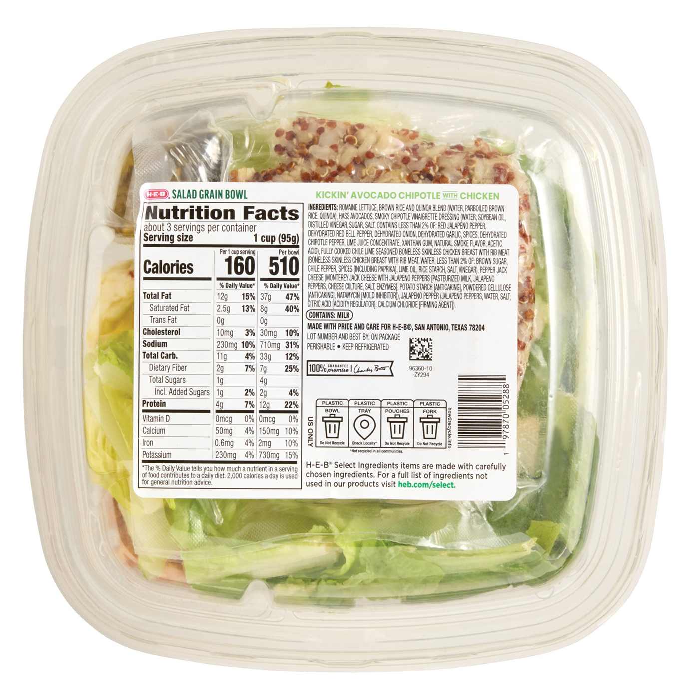 H-E-B Kickin' Avocado Chipotle Grain Salad Bowl; image 2 of 2