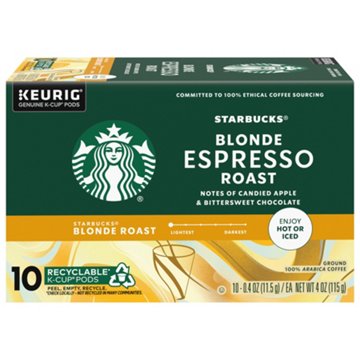 Starbucks Blonde Espresso Roast Single Serve Coffee K Cups