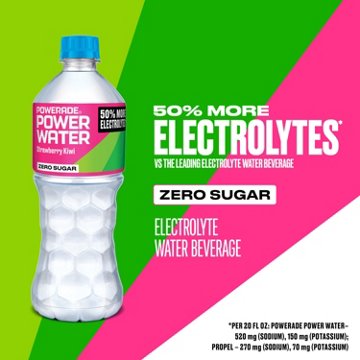 Powerade Zero Sugar Power Water Strawberry Kiwi Flavored Electrolyte Water