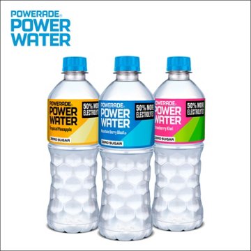 Powerade Zero Sugar Power Water Strawberry Kiwi Electrolyte Beverage 6 pk Bottles