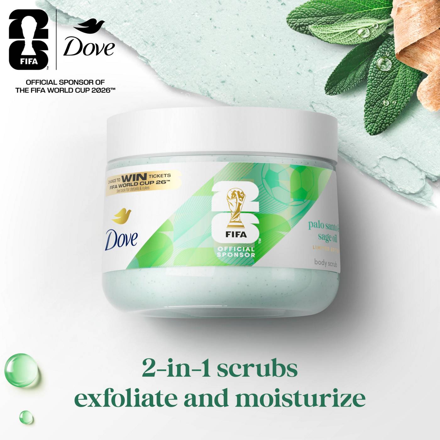 Dove Limited Edition Fifa Body Scrub - Palo Santo & Sage Oil; image 2 of 3