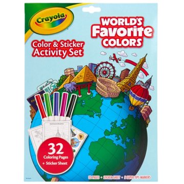 Crayola World's Favorite Colors Color & Sticker Activity Set