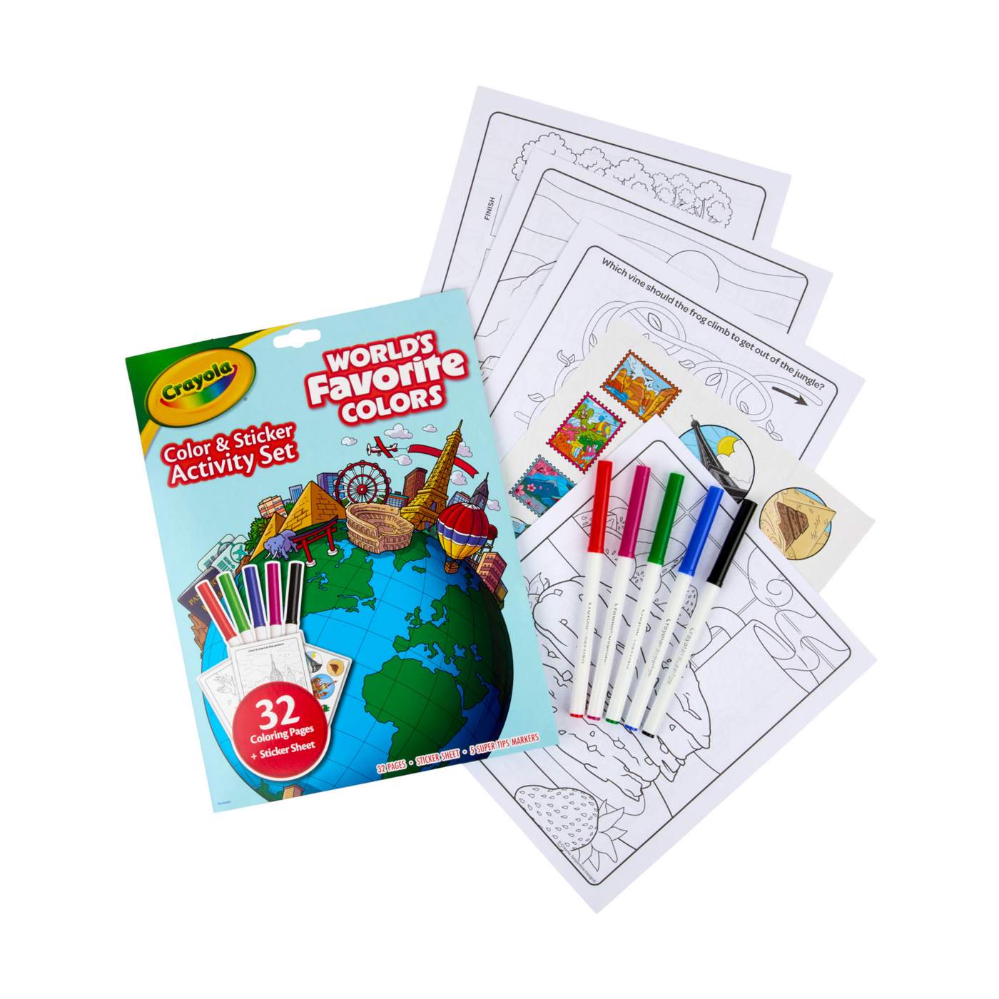 Crayola World's Favorite Colors Color & Sticker Activity Set; image 2 of 3